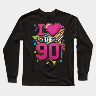 I Love The 90s - Retro Vintage T-Shirt Long Sleeve T-Shirt